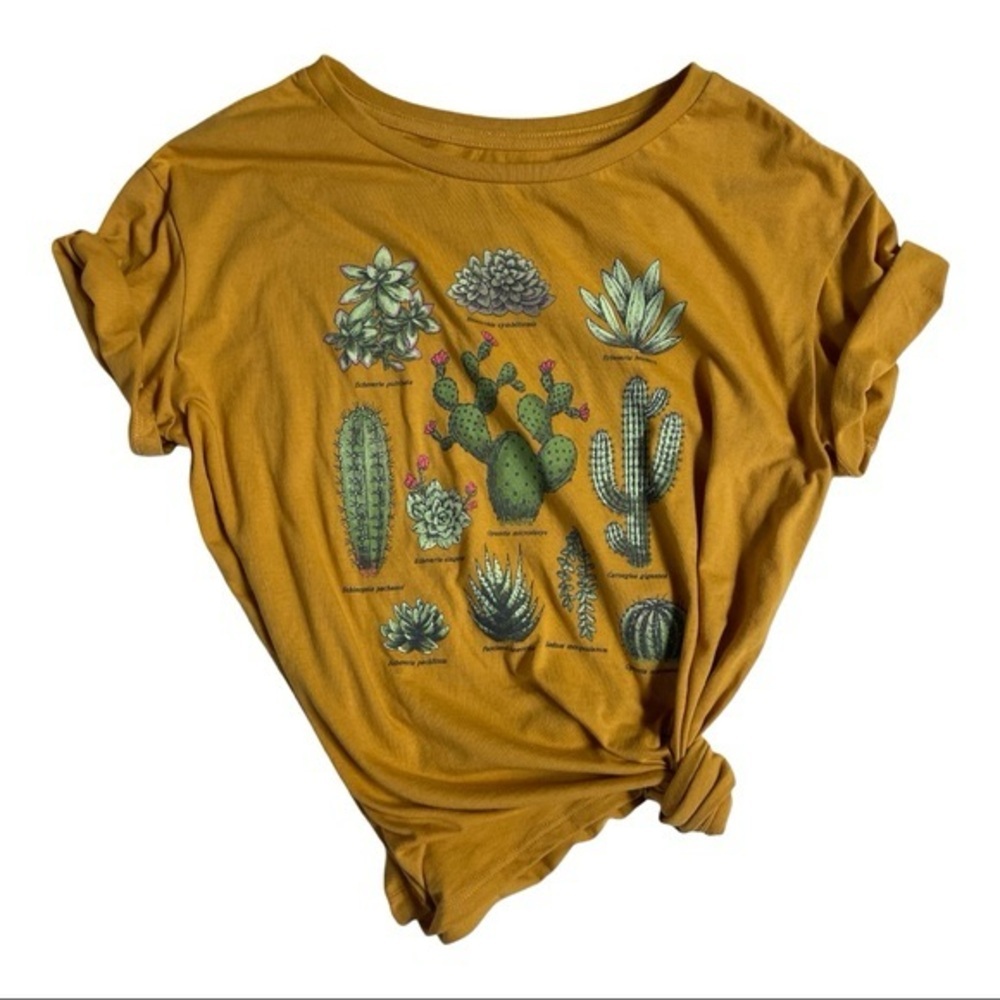 Fifth Sun Mustard Cactus Graphic Tee
